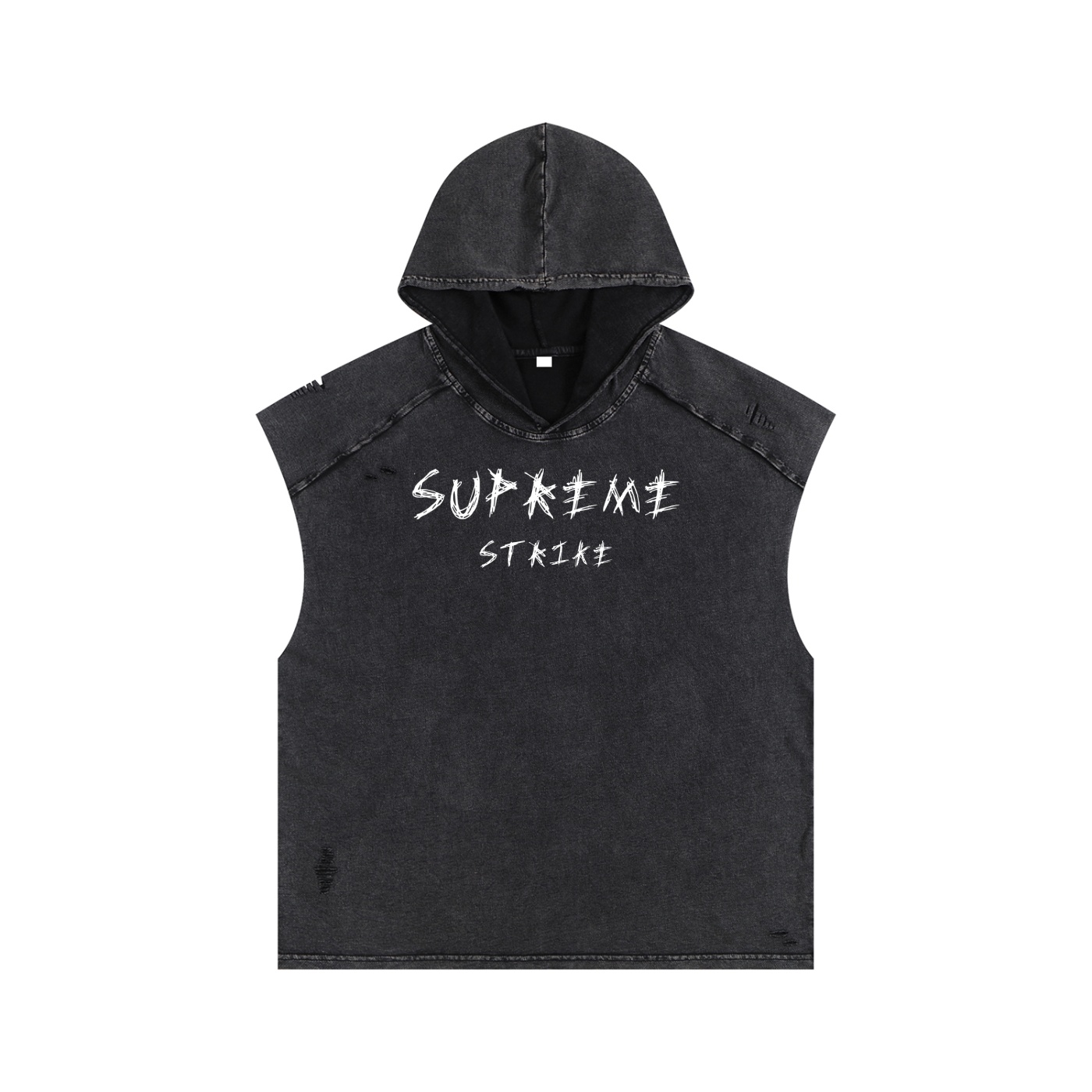 Snow Washed Boxy Hooded Tank Top