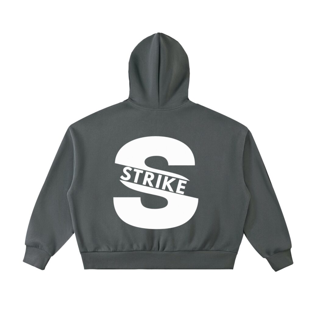 Fleeced Full-Zip Boxy Hoodie