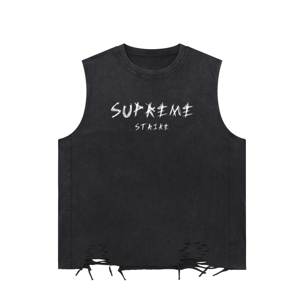 Snow Washed Raw-Hem Tank Top