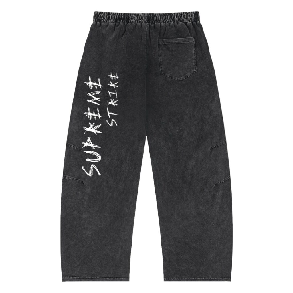 Snow Wash Drawstring Cotton Pants
