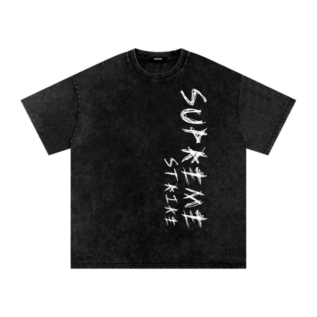 Snow Washed Oversized Cotton T-Shirt
