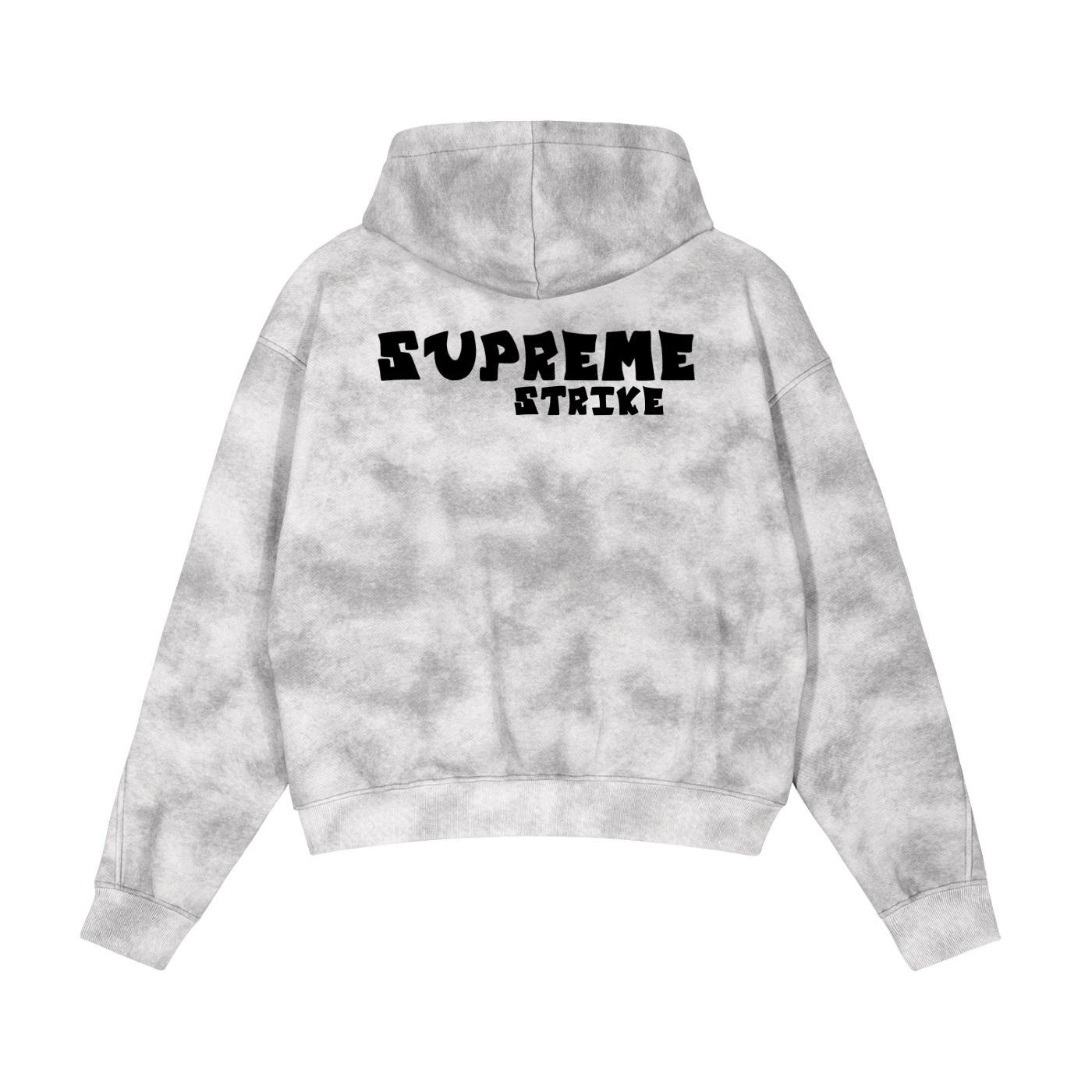 Dirty Washed Zip-Up Fleece Hoodie