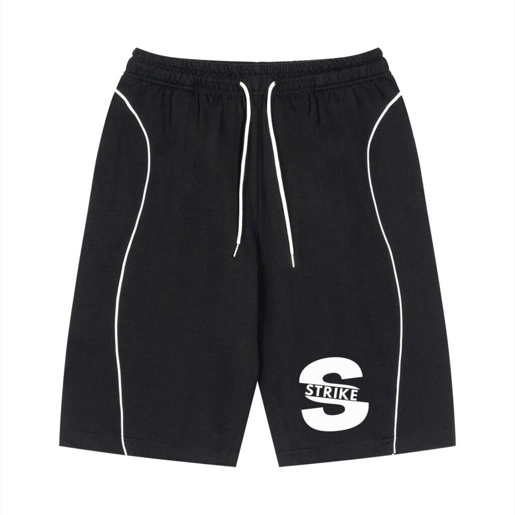 Unisex Piping Drawstring Shorts