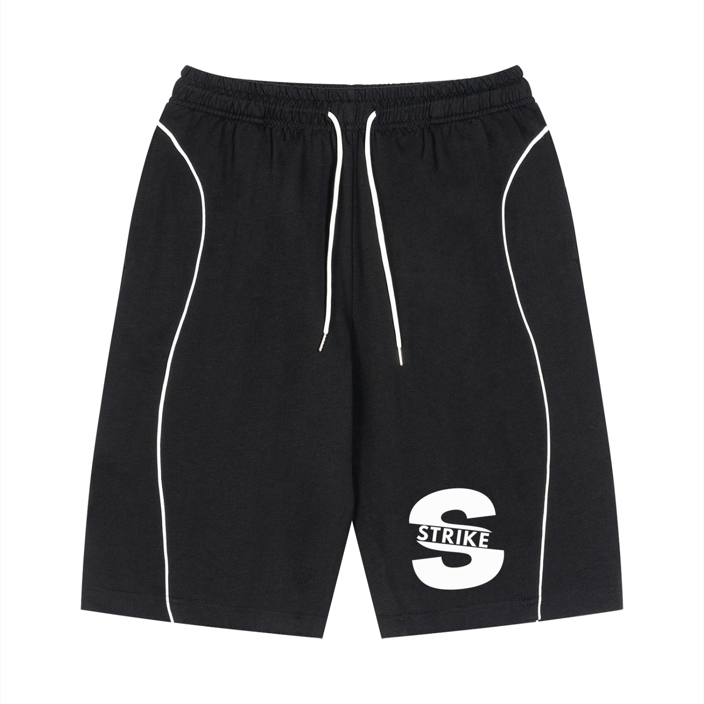 Unisex Piping Drawstring Shorts
