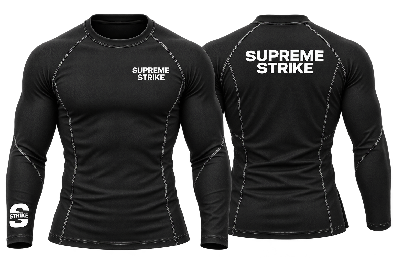 Supreme Strike Black Long Sleeve Rashguard
