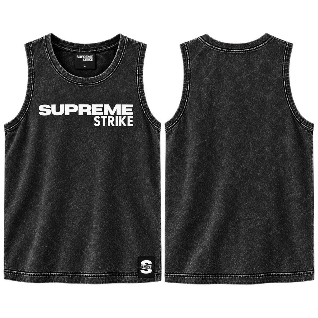 Supreme Strike Oversized Acid-Wash Tank Top