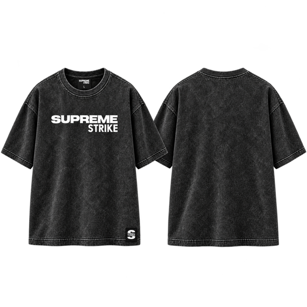 Supreme Strike Oversized Acid-Wash T-Shirt