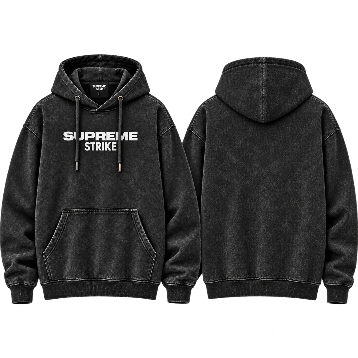 Supreme Strike Oversized Acid-Wash Hoodie