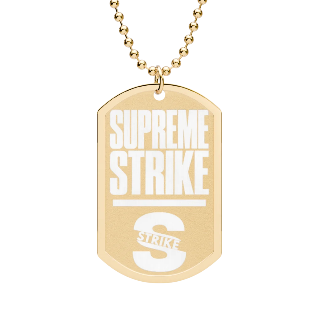 Strike Engraved Dog Tag Necklace