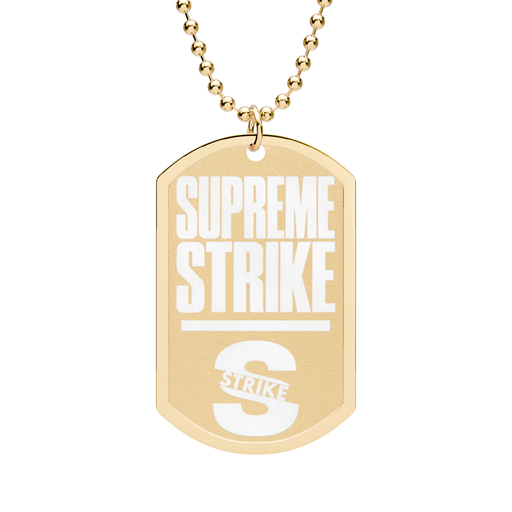 Strike Engraved Dog Tag Necklace